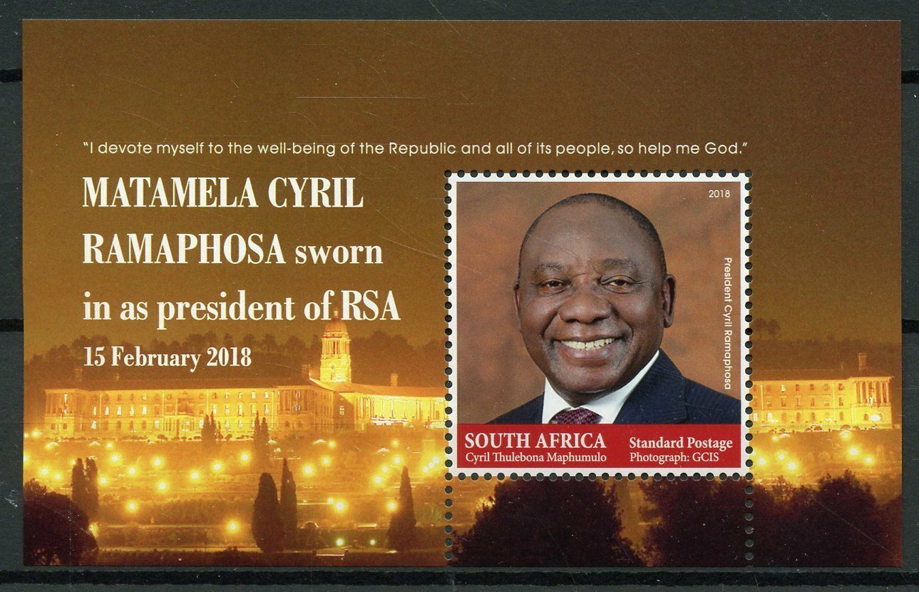 South Africa 2018 MNH President Cyril Ramaphosa 1v M/S Politicians People Stamps