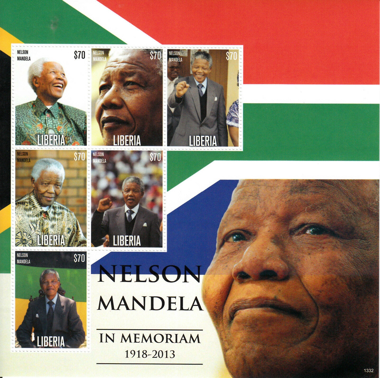 Liberia 2013 MNH Nelson Mandela in Memoriam 6v M/S II Politicians Stamps