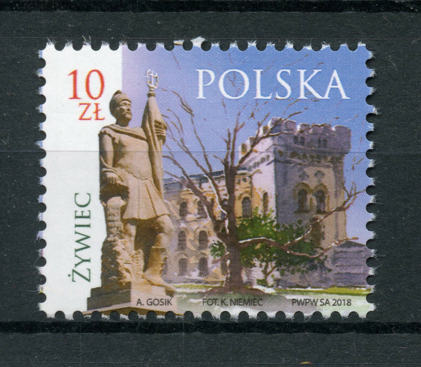 Poland 2018 MNH Zywiec City 1v Set Statues Architecture Tourism Stamps