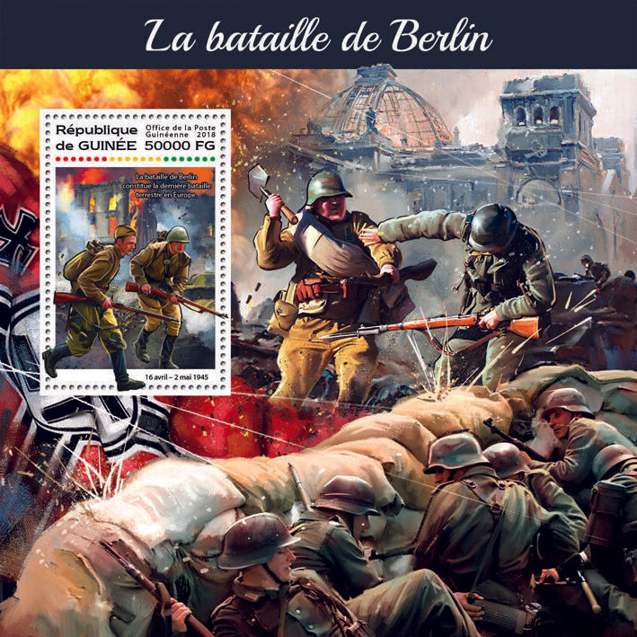 Guinea 2018 MNH Military & War Stamps WWII WW2 Battle of Berlin Tanks 1v S/S