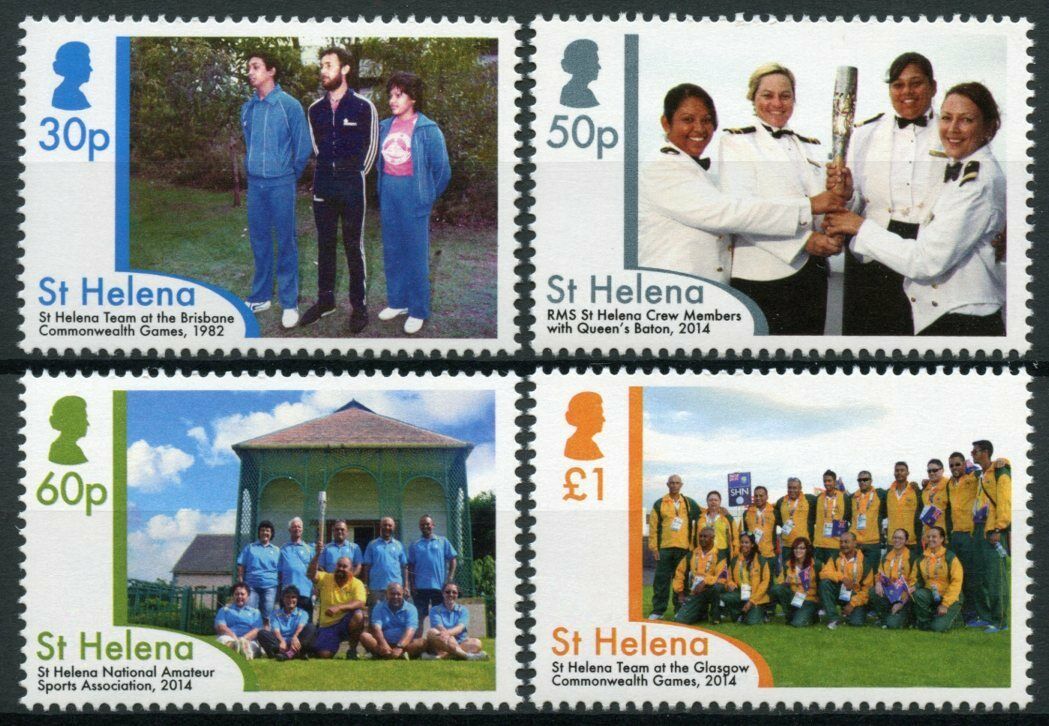 St Helena Sports Stamps 2014 MNH Commonwealth Games Glasgow Queen's Baton 4v Set