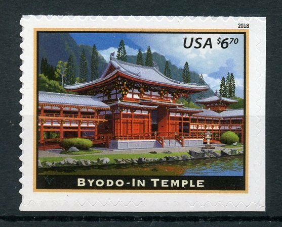 USA 2018 MNH Byodo-In Temple 1v S/A Set Temples Architecture Religion Stamps