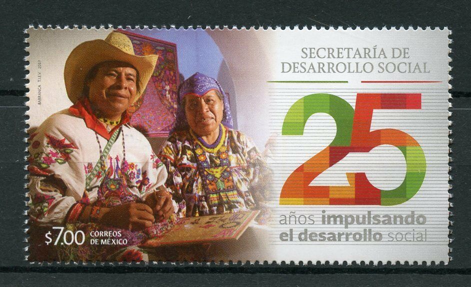 Mexico 2017 MNH Ministry of Social Development 25th Anniv 1v Set Stamps