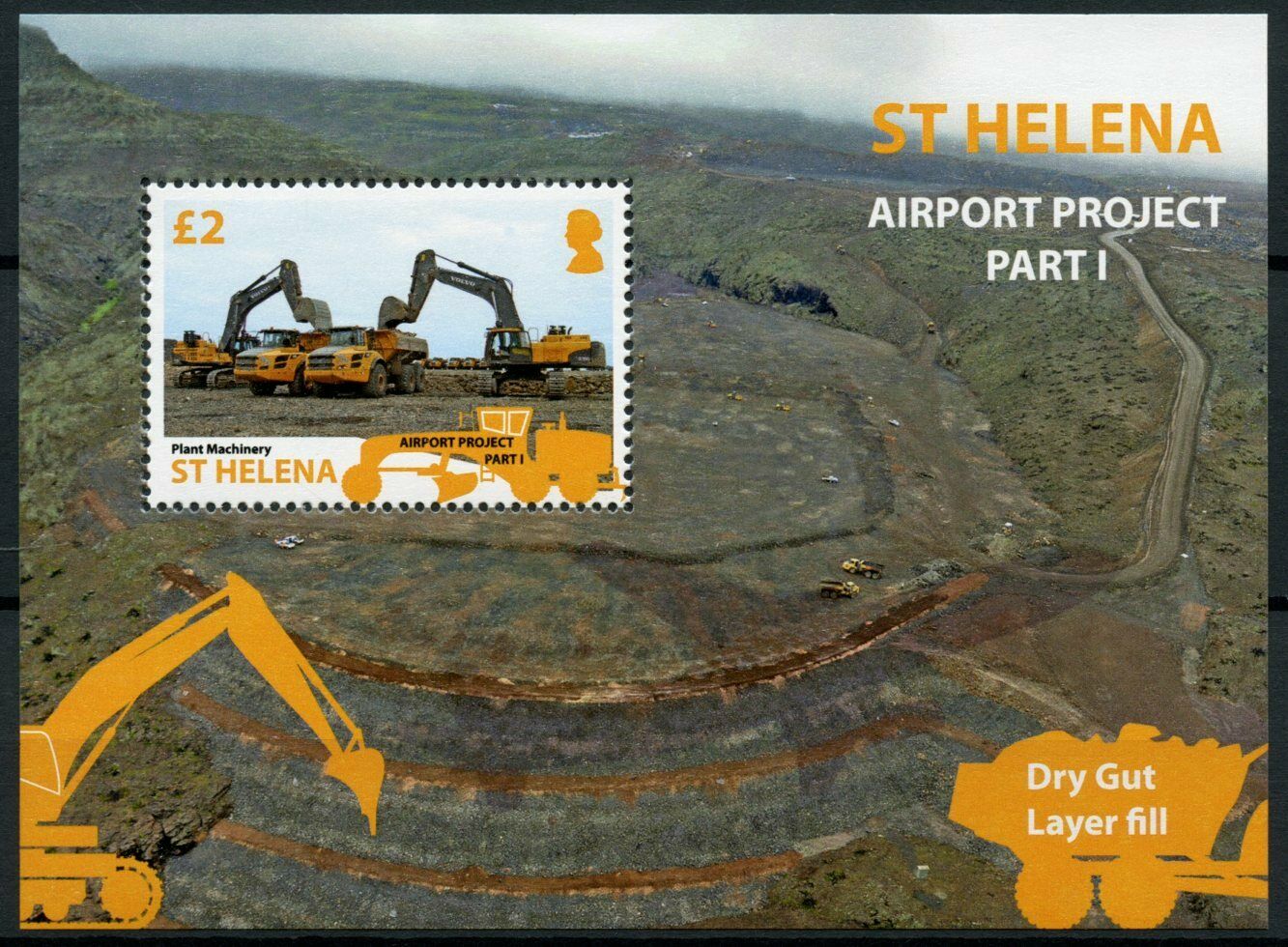 St Helena Aviation Stamps 2014 MNH Airport Project Part I Layer Fill 1v M/S