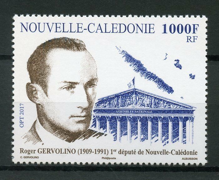 New Caledonia 2017 MNH Roger Gervolino 1v Set Politicians Stamps