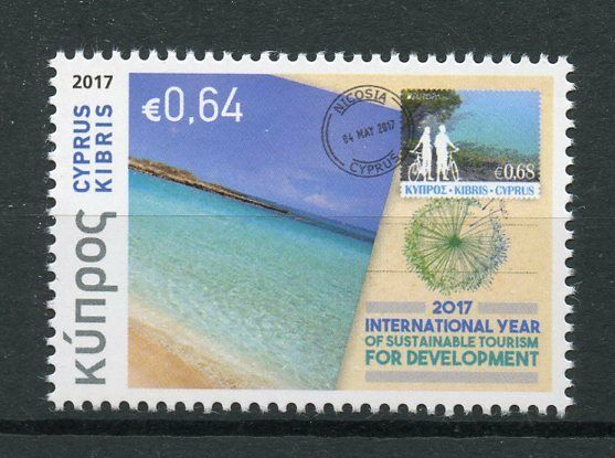 Cyprus 2017 MNH International Year Sustainable Tourism 1v Set Beaches Stamps