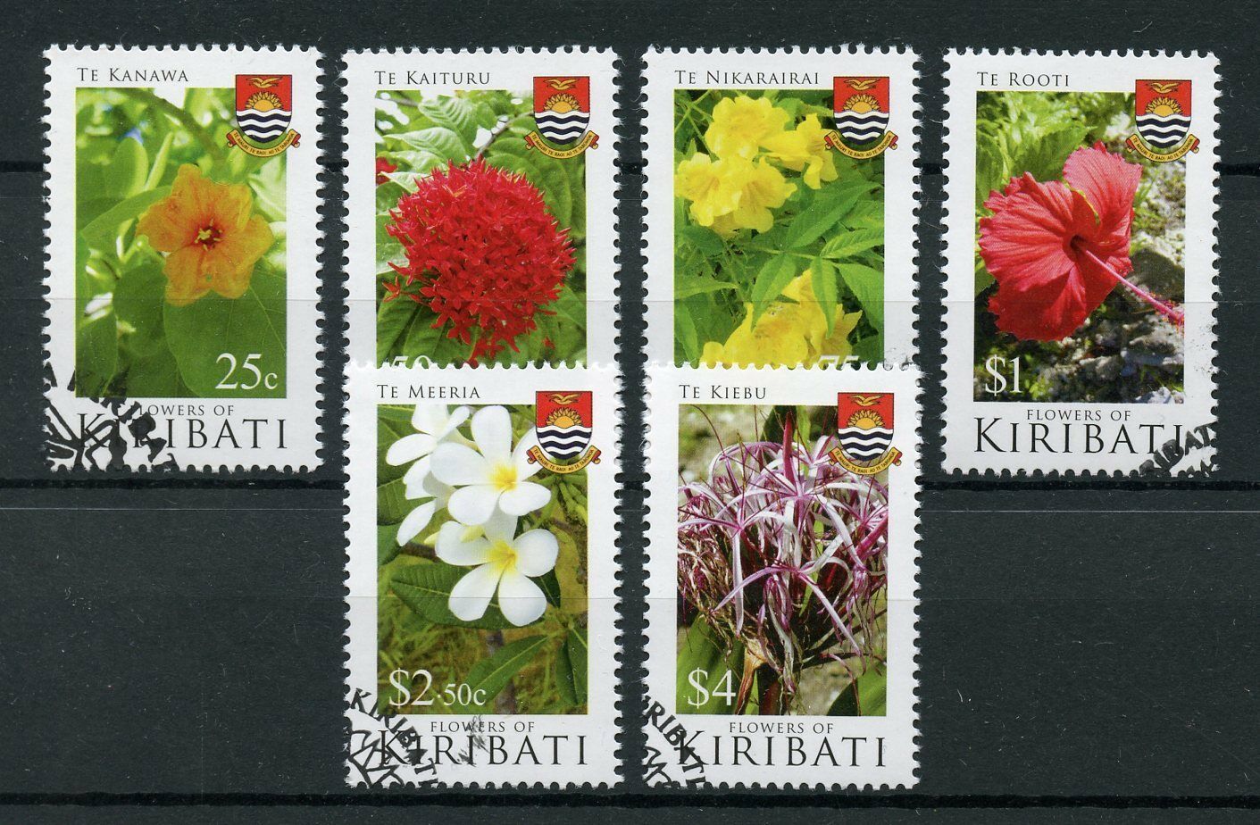 Kiribati 2017 CTO - Flowers of Kiribati - Nature Flora Plants - 6v Set