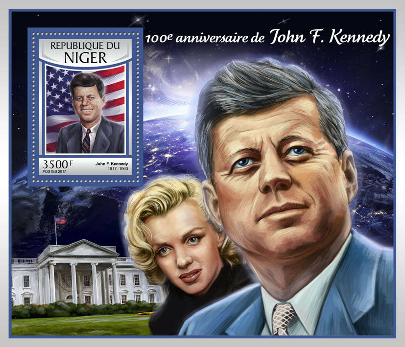 Niger JFK Stamps 2017 MNH John F Kennedy Marilyn Monroe US Presidents 1v S/S