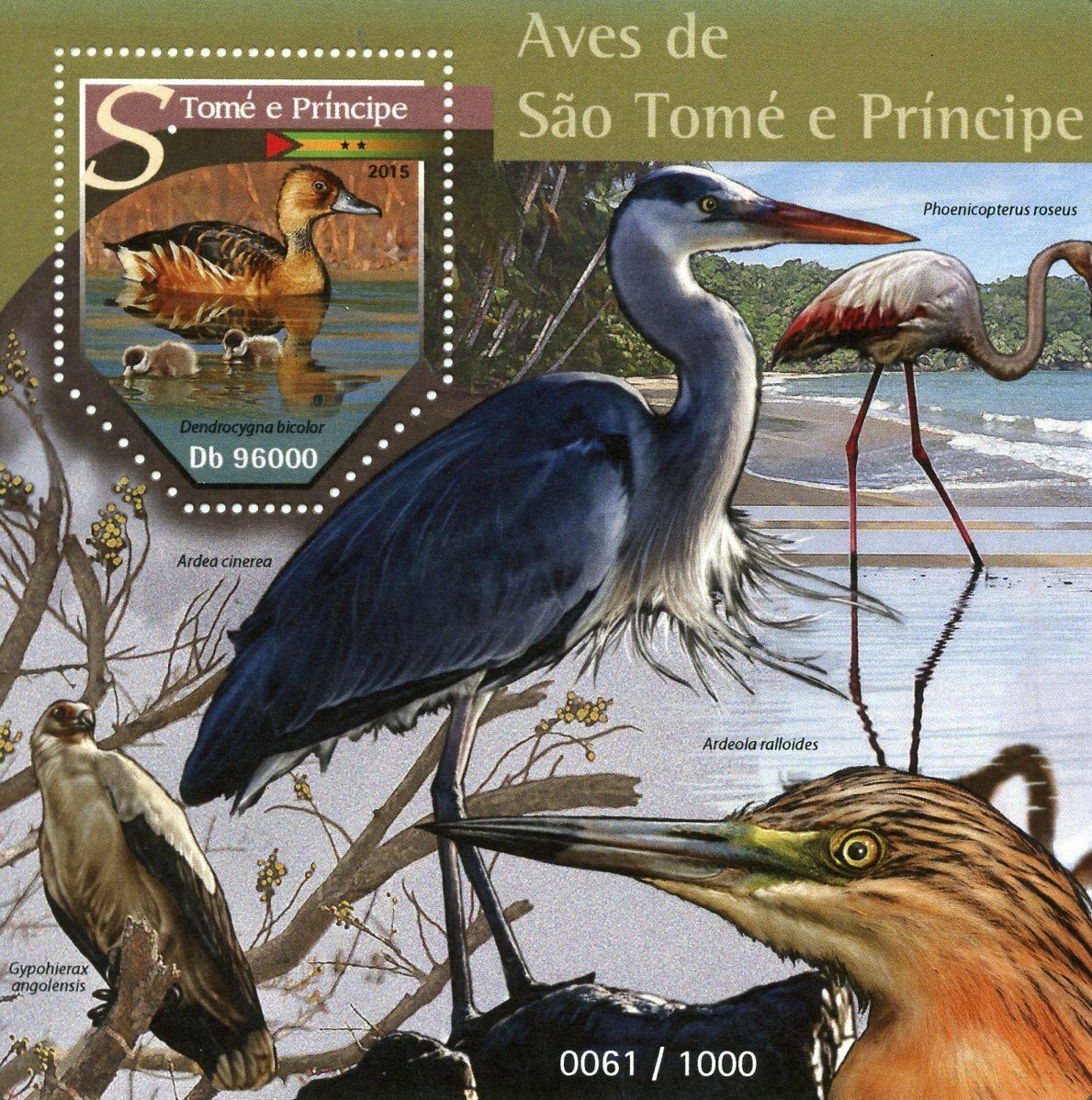 Sao Tome & Principe 2015 MNH Birds 1v S/S Fulvous Whistling Duck Ducks