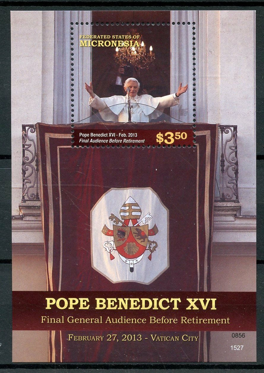 Micronesia 2015 MNH Pope Benedict XVI Stamps Final General Audience 1v S/S
