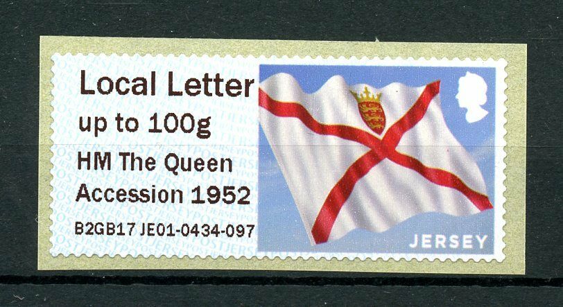 Jersey 2017 MNH Post & Go Spring Stampex Queen Accession 1v Local JE01 Stamps