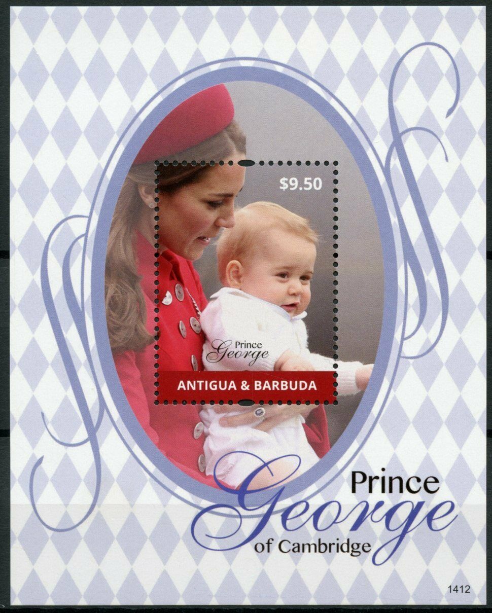 Antigua & Barbuda Royalty Stamps 2014 MNH Prince George of Cambridge 1v S/S II