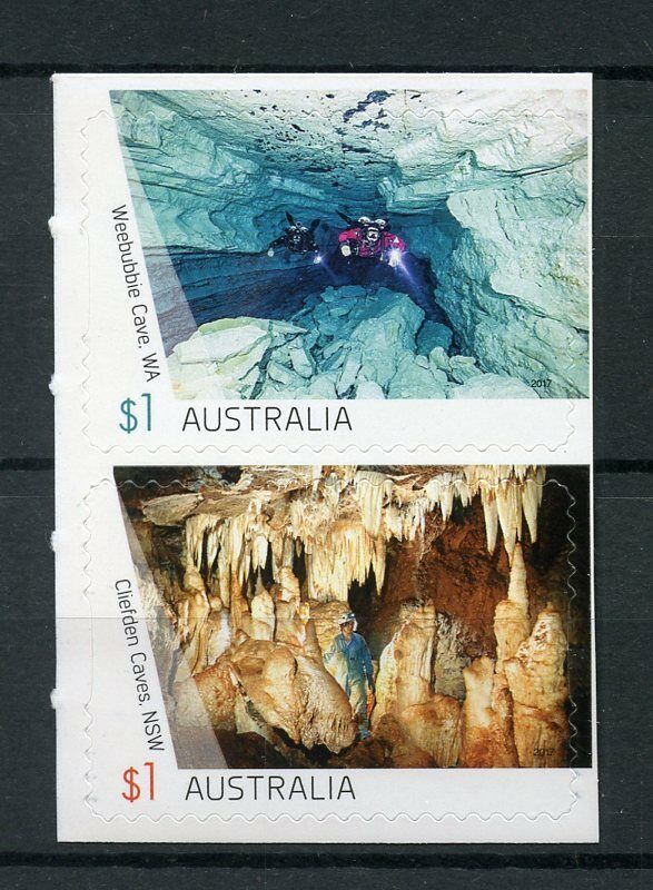 Australia 2017 MNH Caves Weebubbie Cliefden Cave 2v S/A Set Tourism Stamps