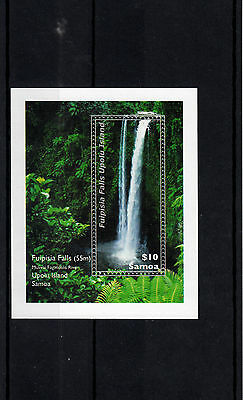 Samoa 2013 MNH Waterfall 1v Sheet Fuipisia Falls Upolu Islands River Plants
