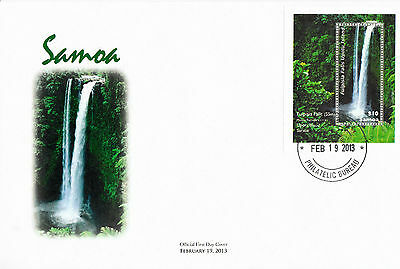 Samoa 2013 FDC Waterfall 1v Sheet Cover Fuipisia Falls Upolu Islands River
