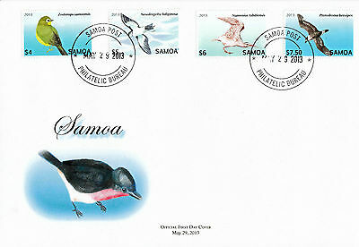 Samoa 2013 FDC Threatened Species Definitive 12v Set on 3 Covers Birds Bats