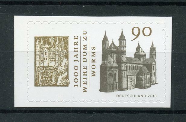 Germany 2018 MNH St Peters Wormser Dom Worms 1v S/A Churches Architecture Stamps