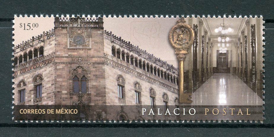 Mexico 2018 MNH Postal Palace 1v Set Palaces Architecture Postal Services Stamps