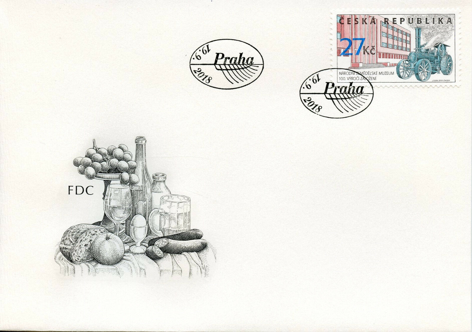 Czech Republic 2018 FDC Museum of Agriculture 1v Cover Museum Transport Stamps