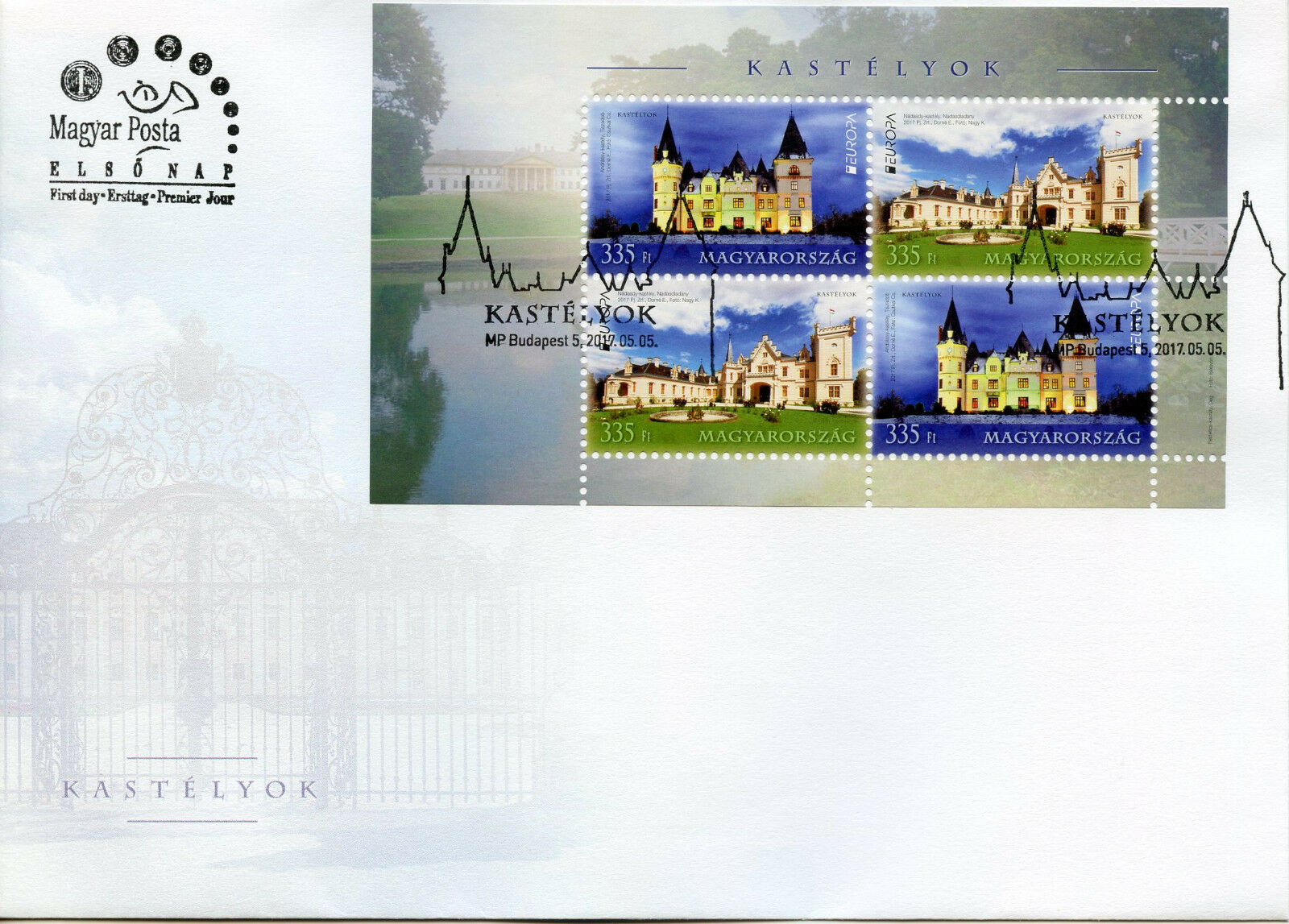 Hungary 2017 FDC Castles Europa Castle 4v M/S Cover Architecture Tourism Stamps