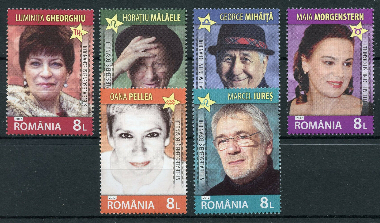 Romania 2017 MNH Stars of Stage & Screen Artistic Bucharest 6v Set Stamps