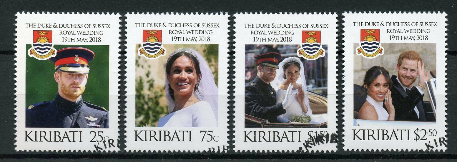 Kiribati 2018 CTO - Prince Harry & Meghan Royal Wedding - Royalty - 4v Set