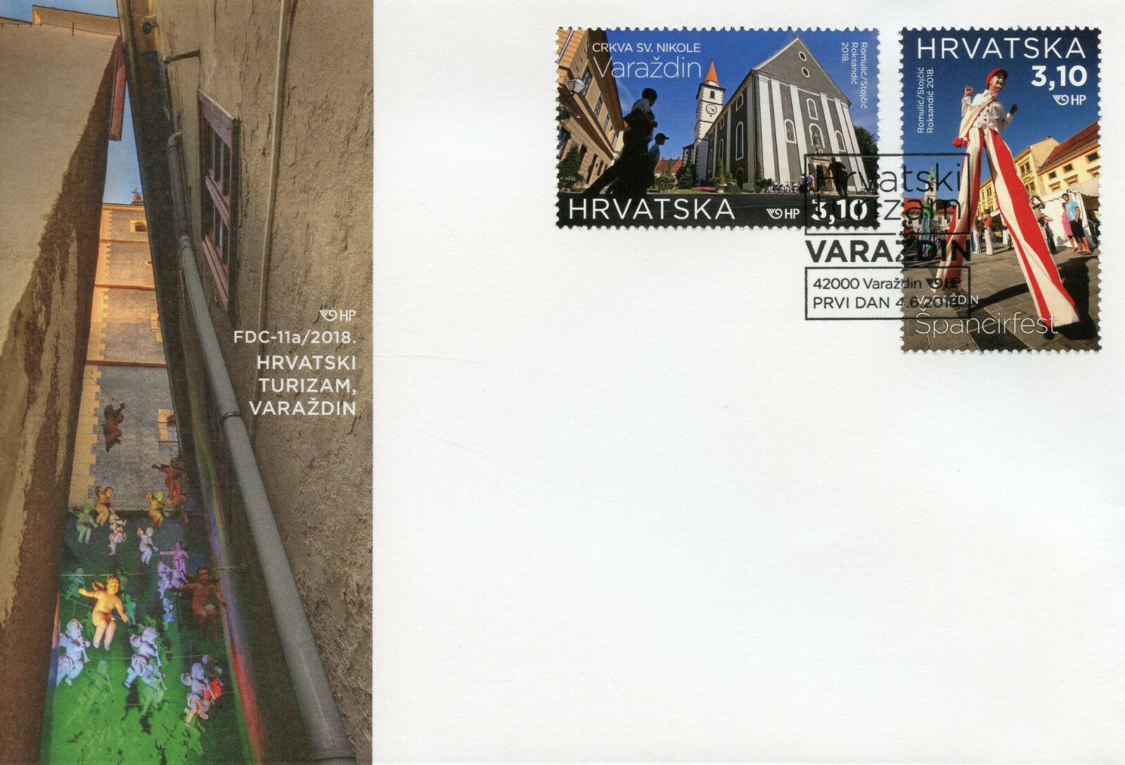 Croatia 2018 FDC Varazdin Tourism 2v Set Cover A Churches Architecture Stamps