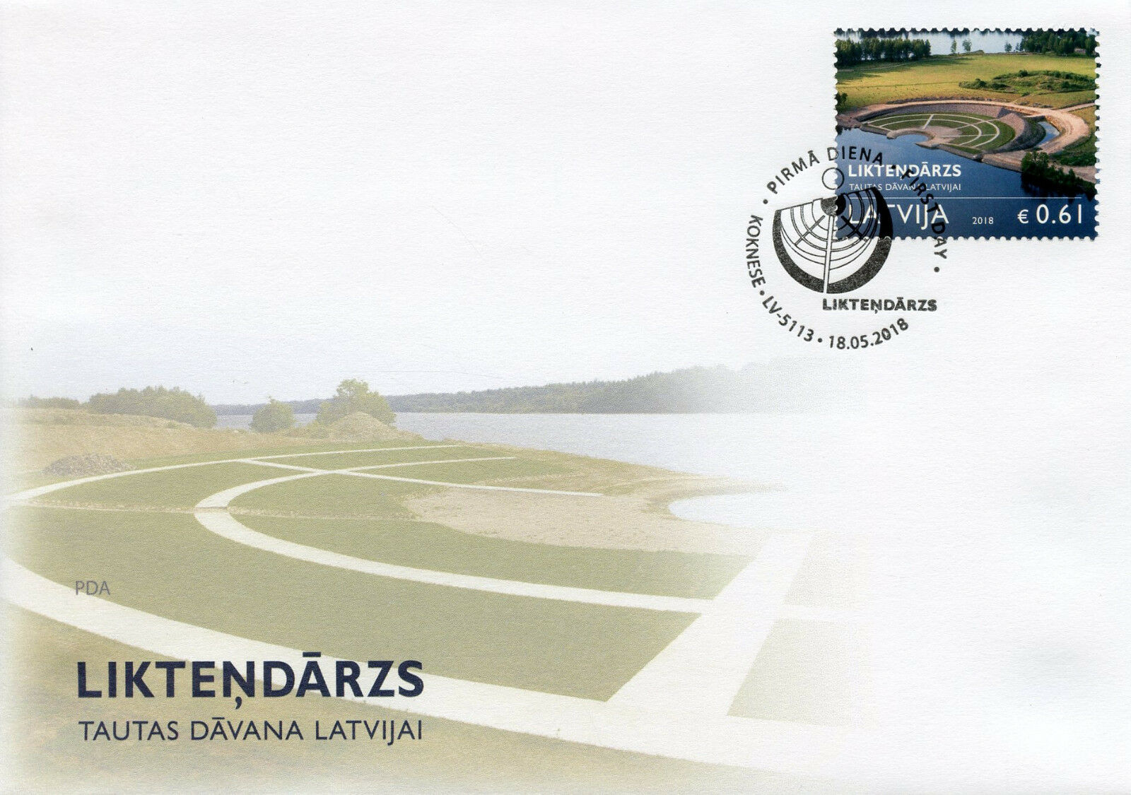 Latvia 2018 FDC Liktendarzs Garden of Destiny 1v Set Cover Nature Trees Stamps