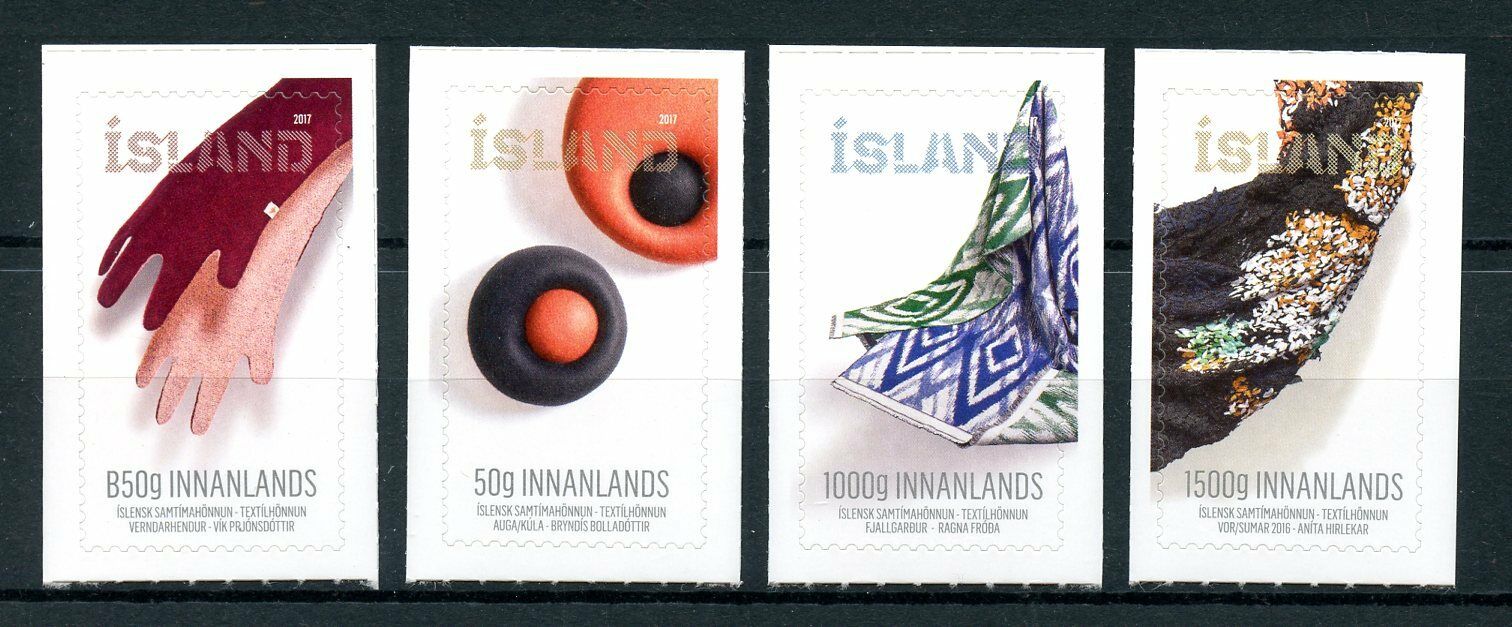 Iceland 2017 MNH Contemporary Design VIII Textiles 4v Set Stamps