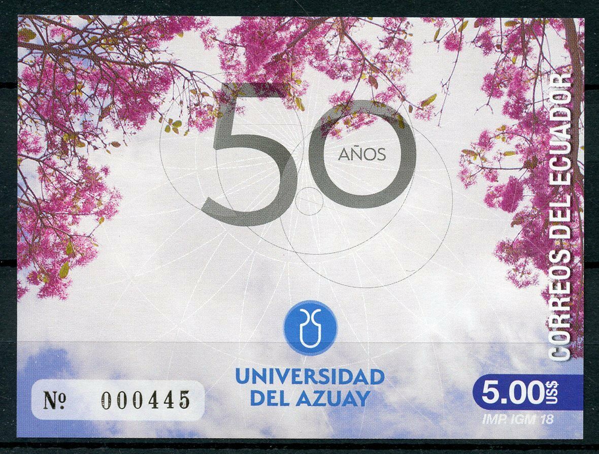 Ecuador 2018 MNH Universidad del Azuay University 1v M/S Universities Stamps