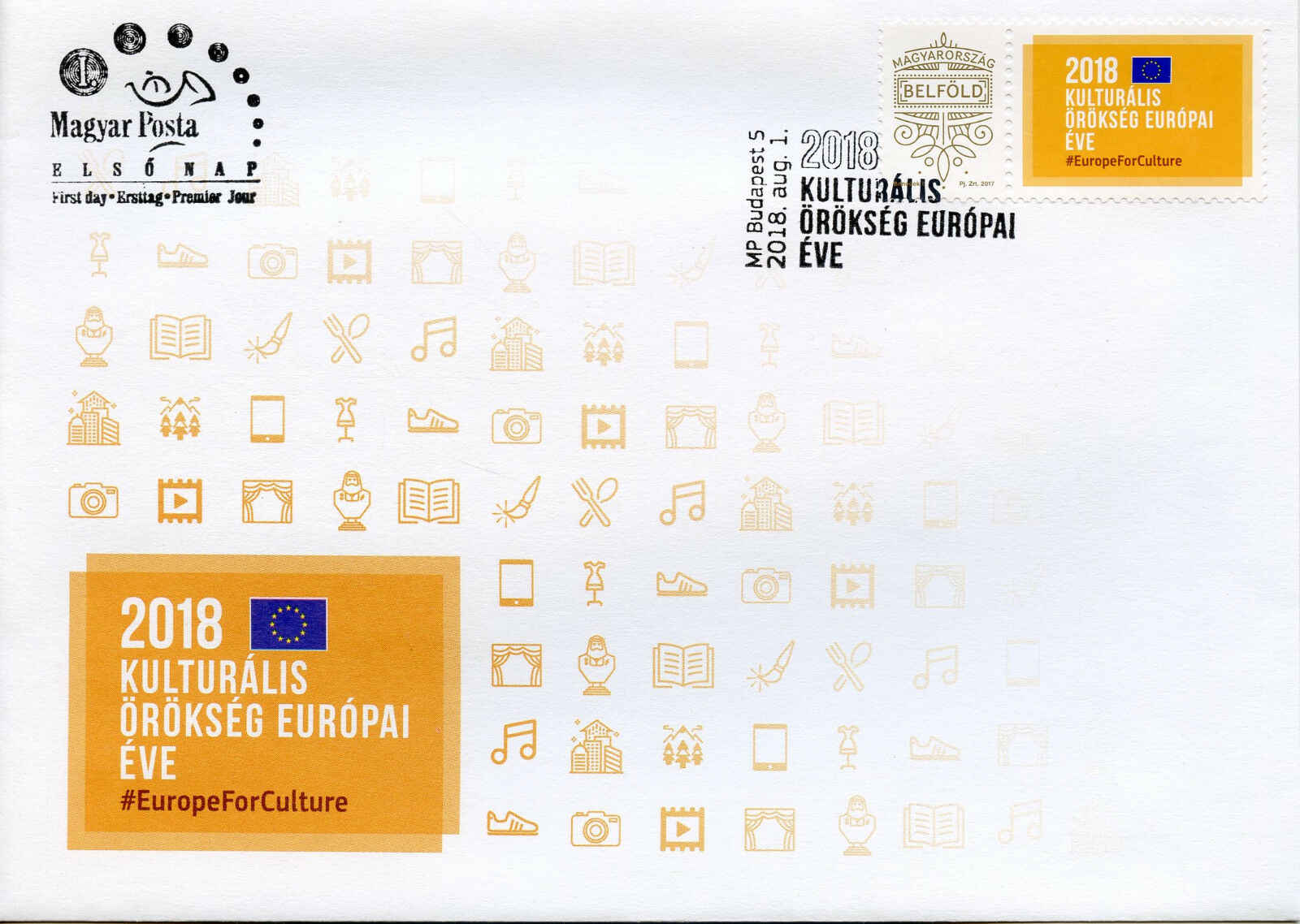 Hungary 2018 FDC European Union EU Cultural Heritage 1v Set Cover Stamps
