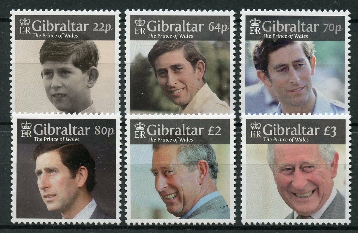 Gibraltar 2018 MNH Prince Charles Prince of Wales 6v Set Royalty Stamps