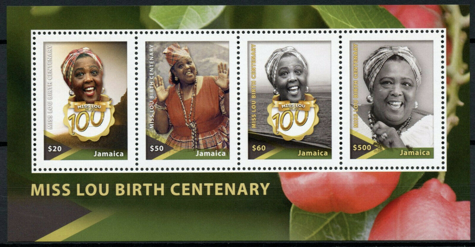Jamaica Famous People 2020 MNH Miss Lou Birth Cent Writers Poets 4v M/S