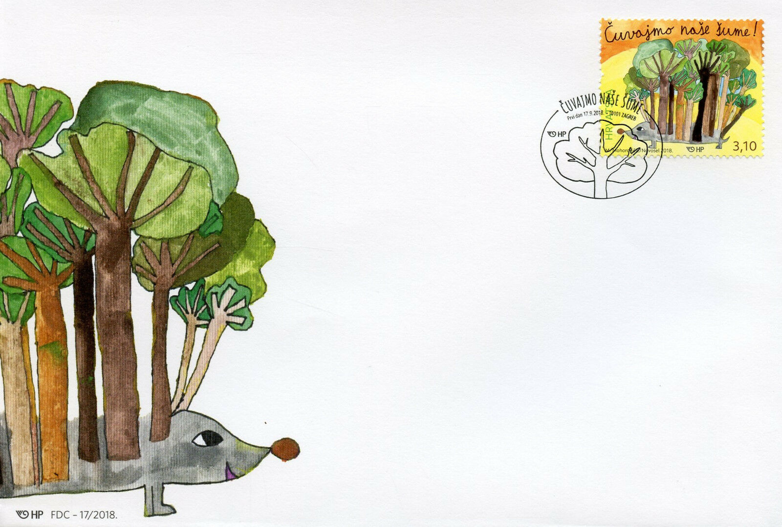 Croatia 2018 FDC Protect Forests Childrens Stamp 1v Cover Trees Nature Stamps