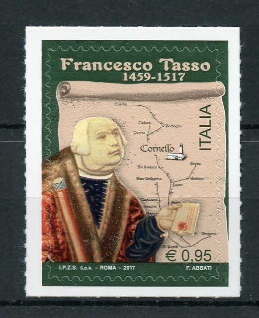 Italy 2017 MNH Franz von Taxis Francesco Tasso I de Tassis 1v S/A Set Stamps