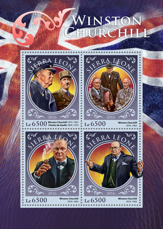 Sierra Leone 2016 MNH Winston Churchill 4v M/S Charles de Gaulle Stamps