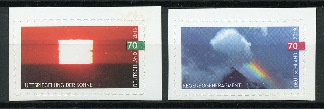 Germany 2019 MNH Sky Events 2v Set S/A Sun Rainbow Clouds Science Stamps