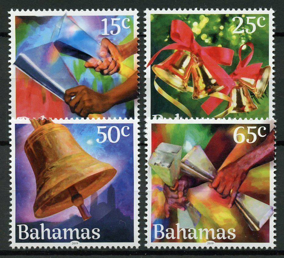 Bahamas Christmas Stamps 2019 MNH Bells Decorations Seasonal 4v Set