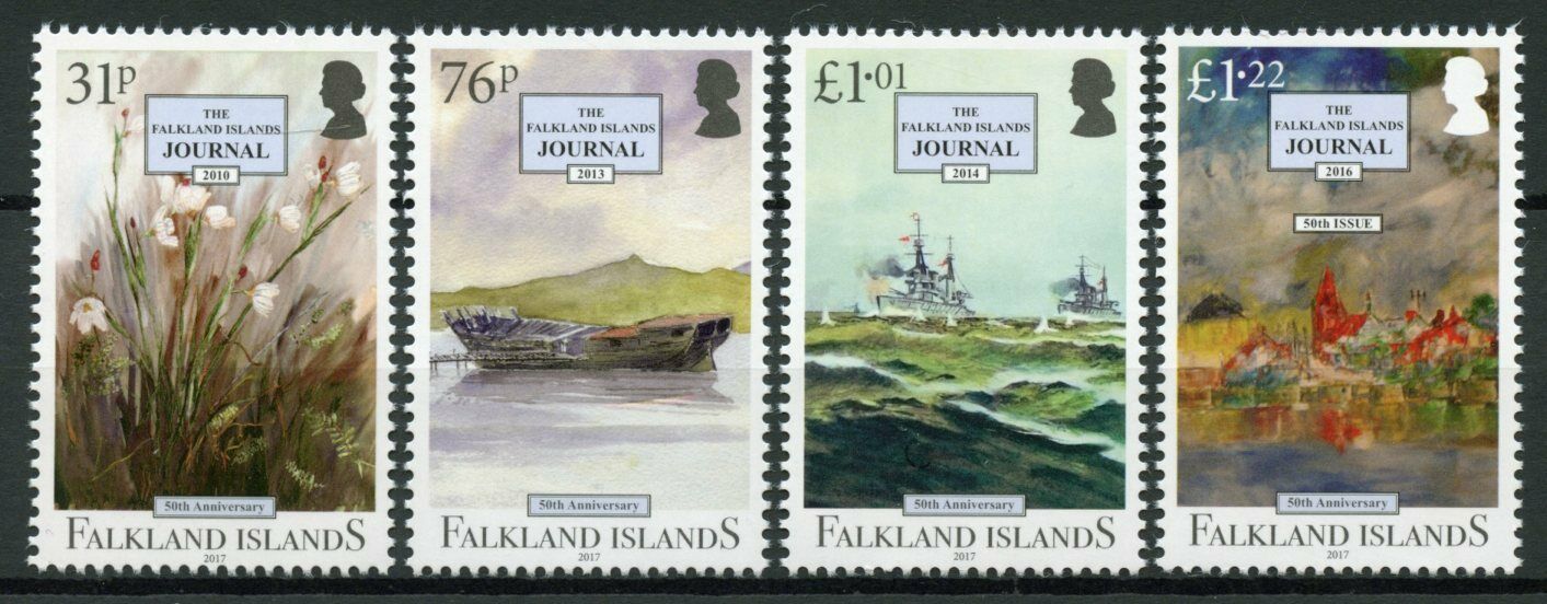 Falkland Islands 2017 MNH Ships Stamps Falklands Journal 50th Anniv Boats 4v Set