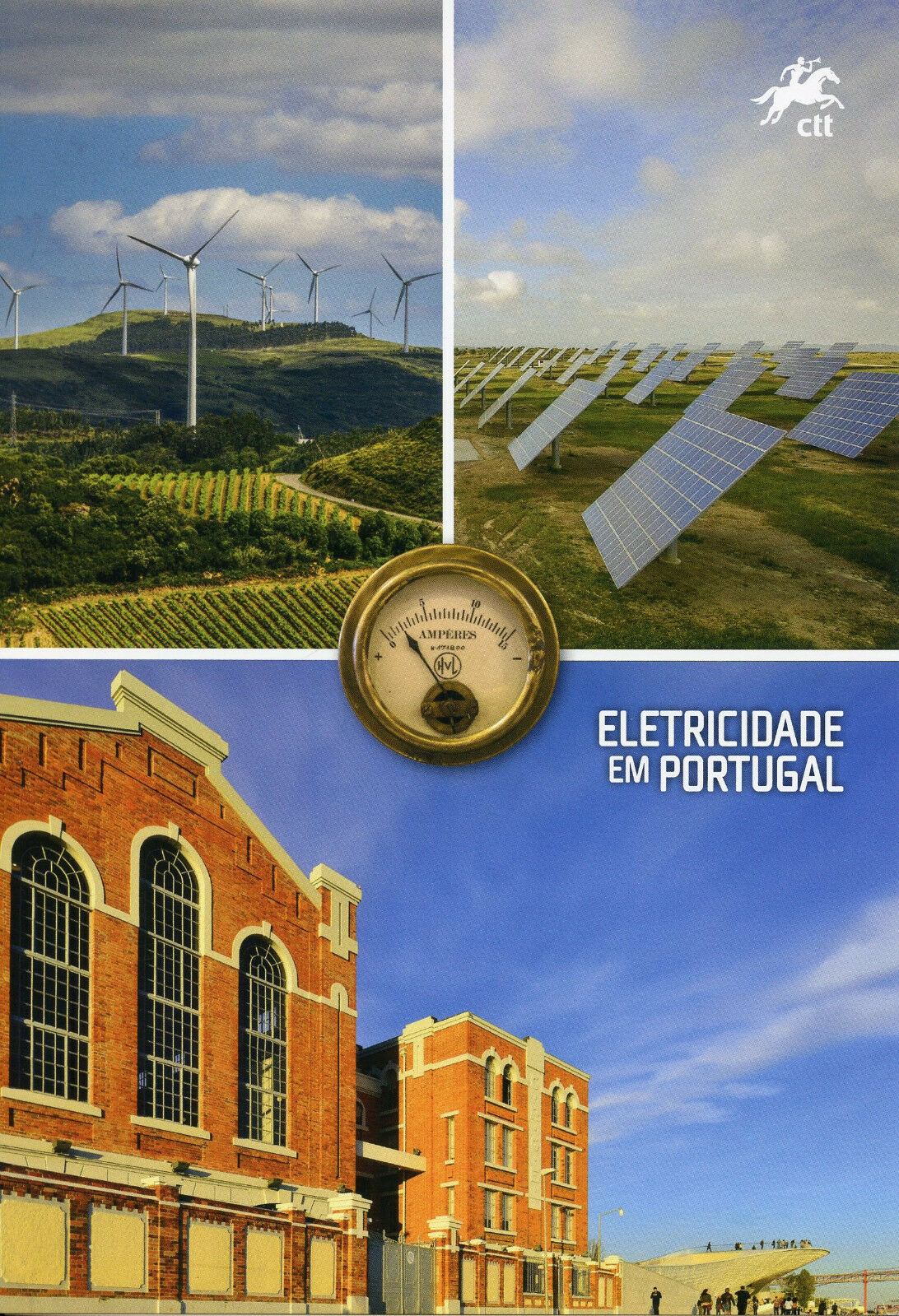 Portugal 2018 CTO Electricity 4v Set 1v M/S Special Folder Science Stamps