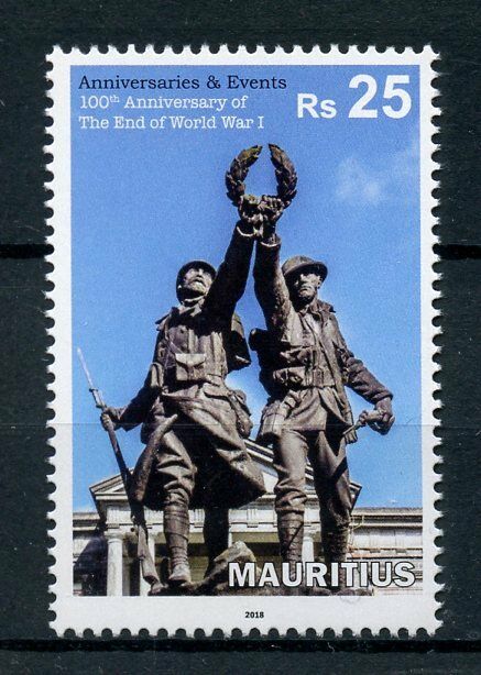 Mauritius 2018 MNH WWI WW1 End of World War I 100th Ann 1v Set Military Stamps