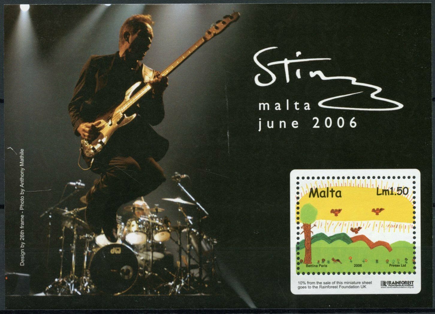 Malta Music Stamps 2006 MNH Sting Luxol Concert Famous People Singers 1v M/S