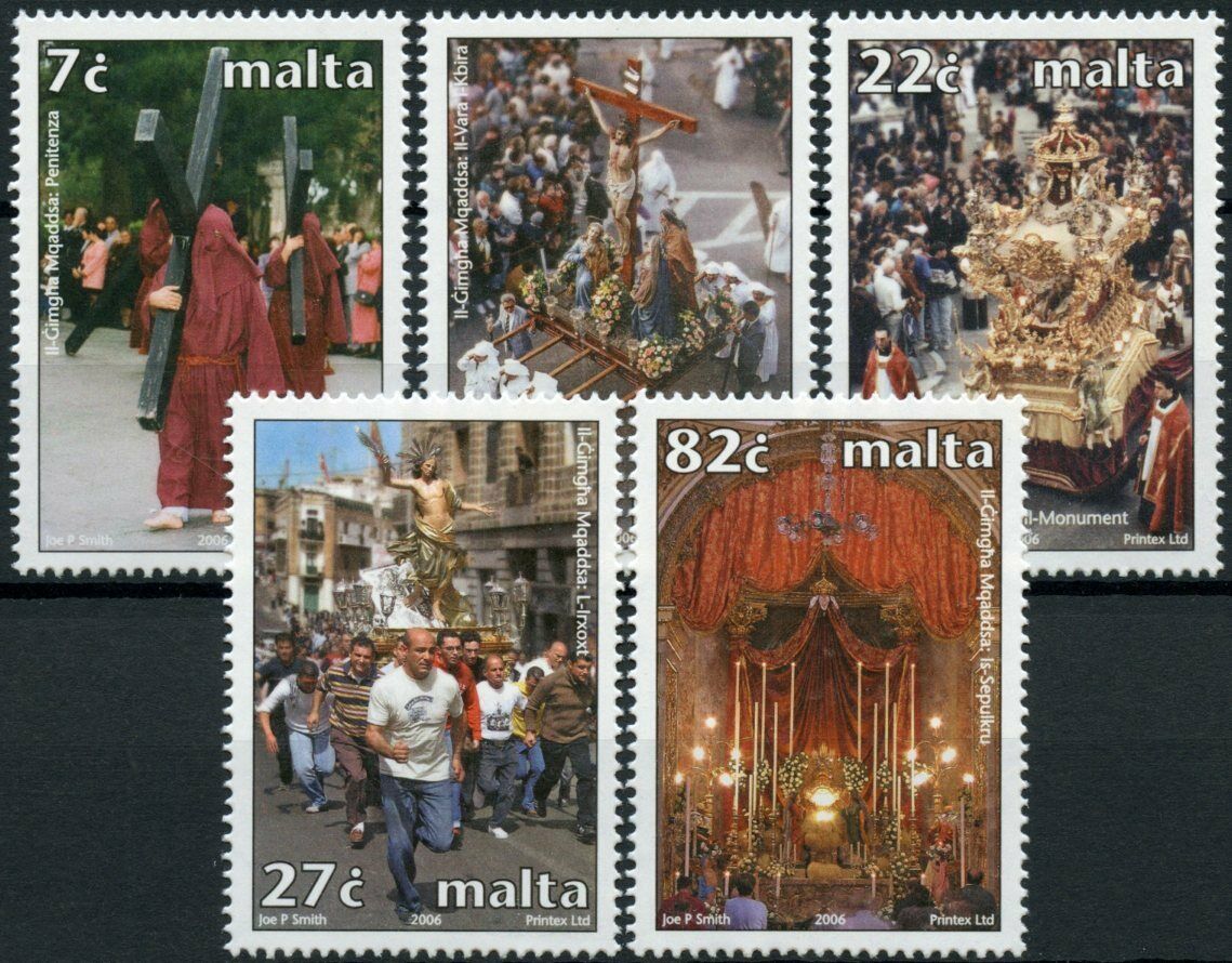 Malta Cultures Stamps 2006 MNH Holy Week Religious Festivals Traditions 5v Set