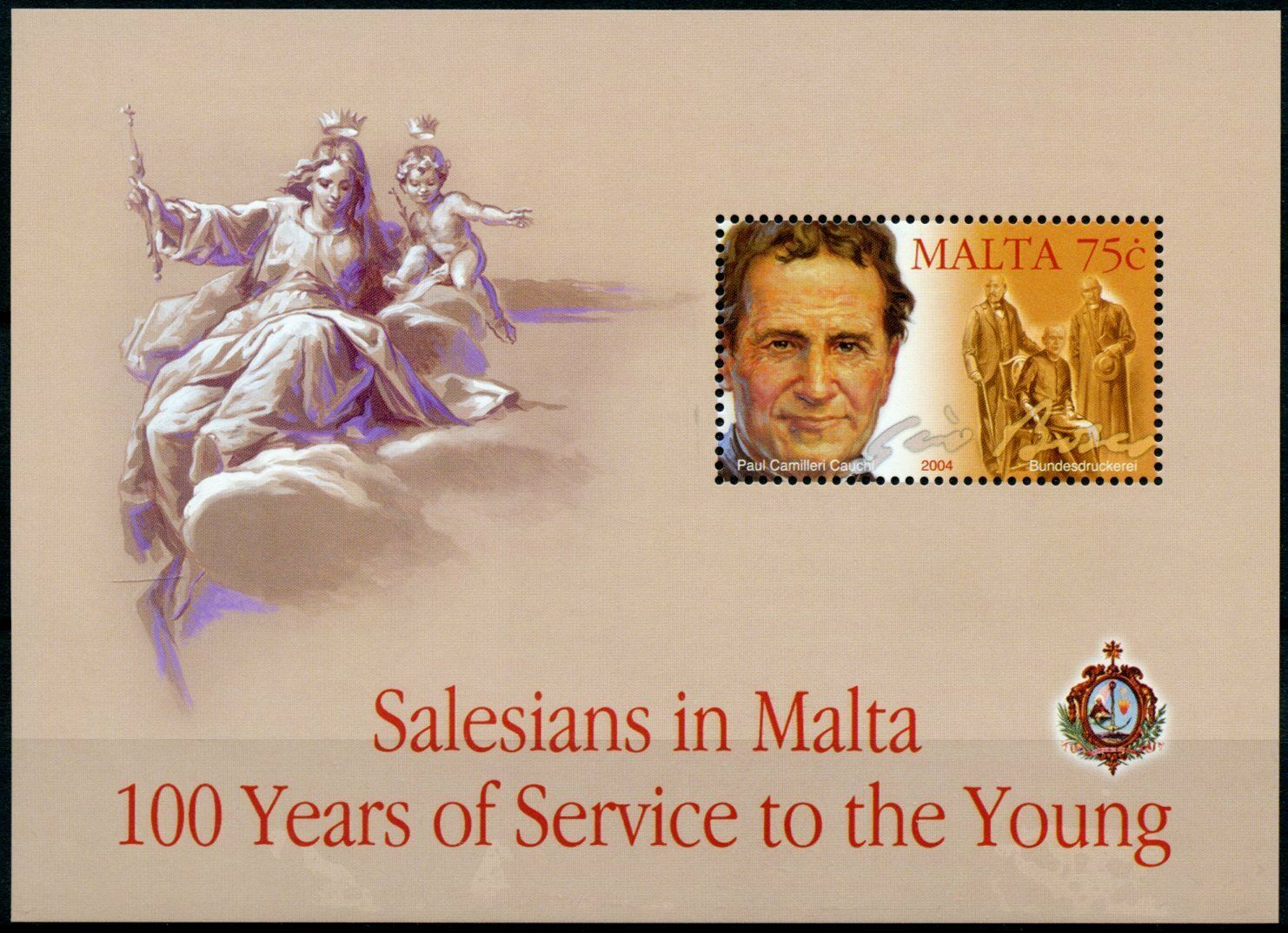 Malta Stamps 2004 MNH Salesians of Don Bosco 100 Years Priests 1v M/S