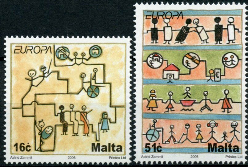 Malta Europa Stamps 2006 MNH Integration 2v Set
