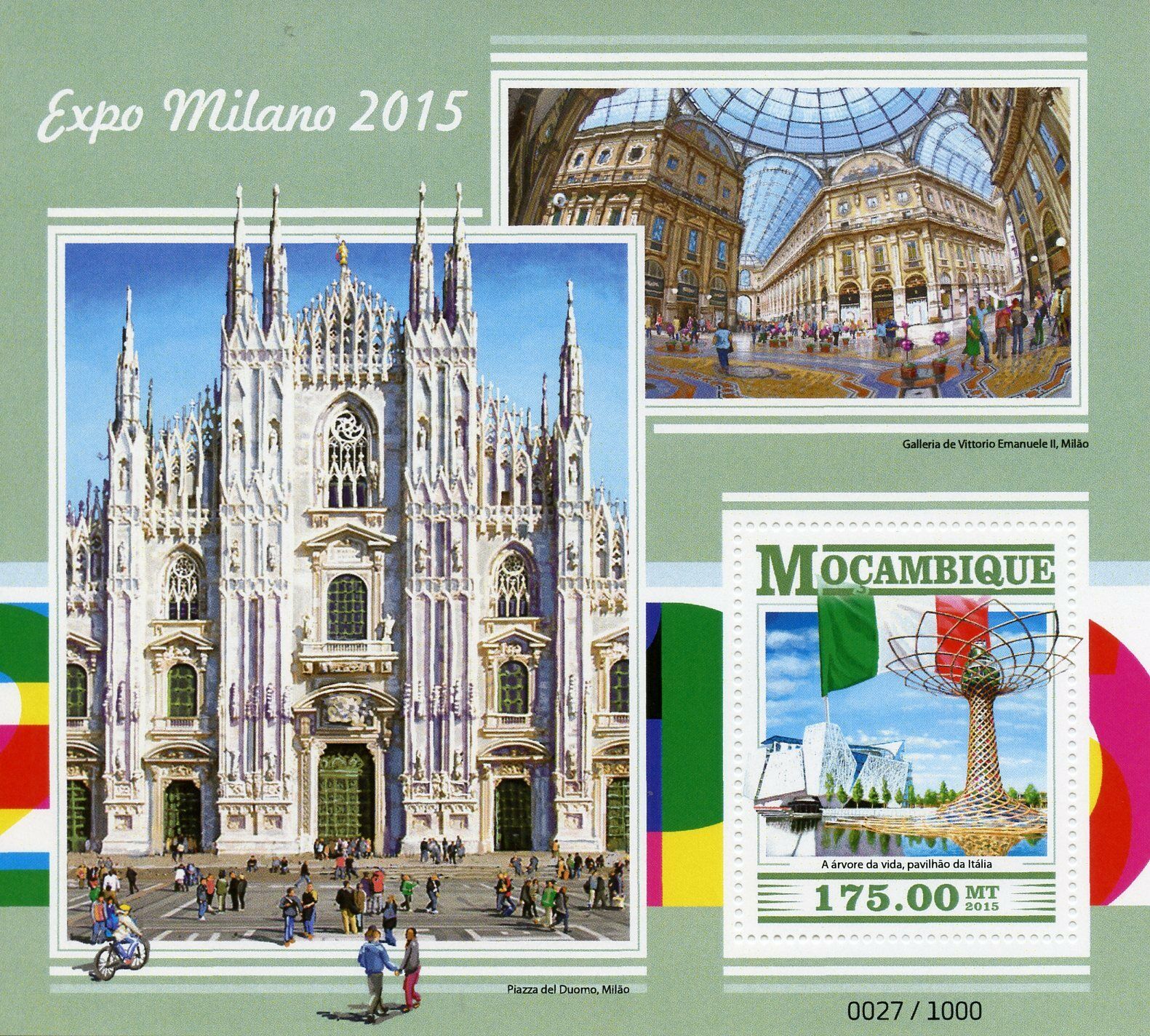 Mozambique Architecture Stamps 2015 MNH Expo Milano Milan Cathedral 1v S/S