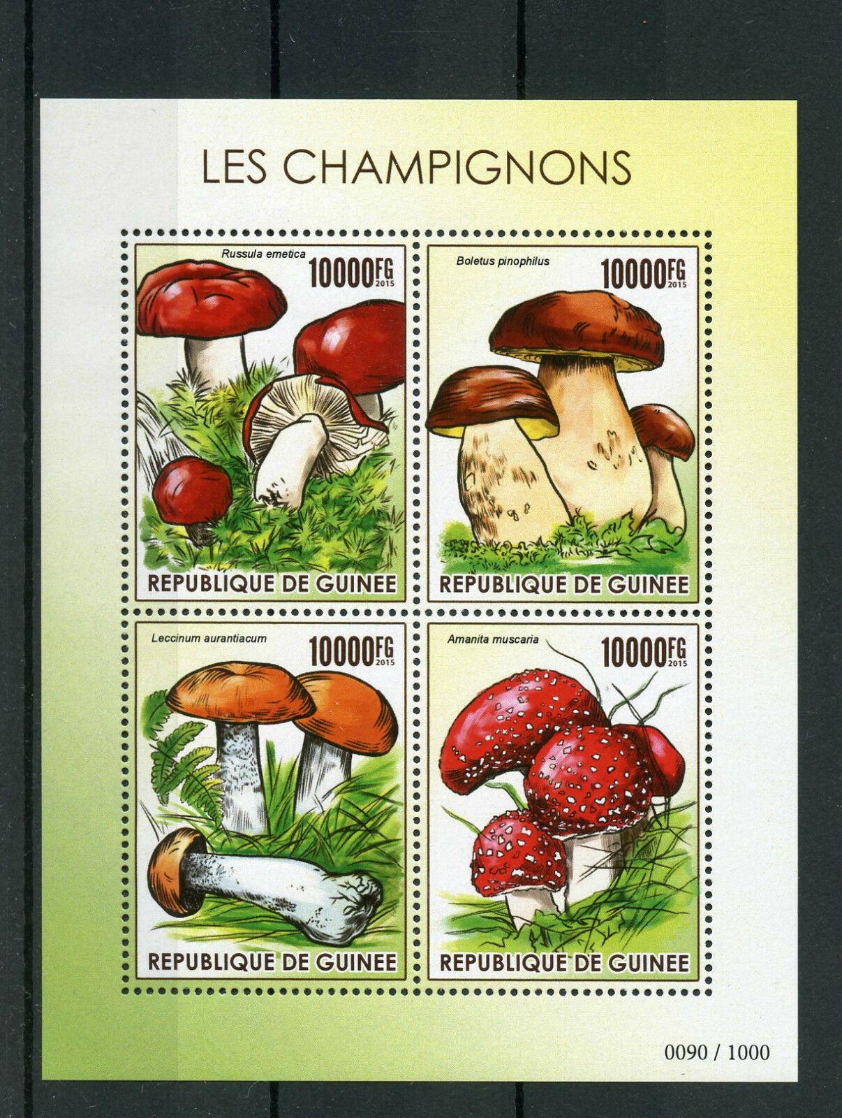 Guinea 2015 MNH Mushrooms 4v M/S Fungi Les Champignons Stamps