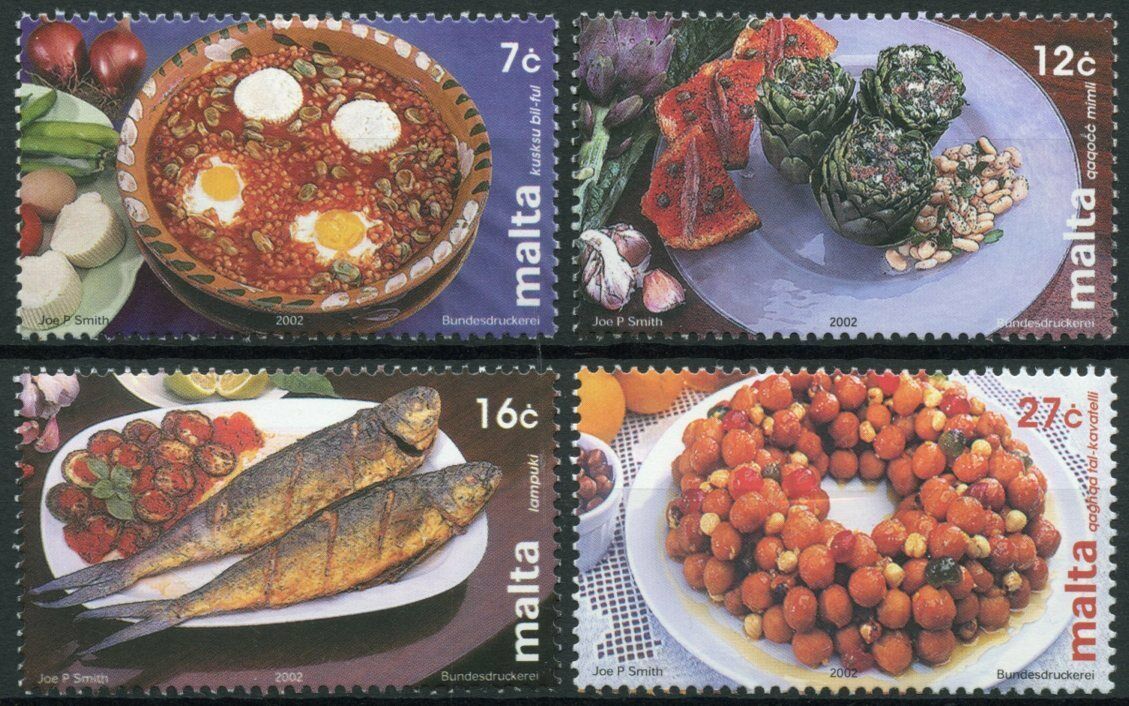 Malta Gastronomy Stamps 2002 MNH Maltese Cuisine Cooking Cookery Cultures 4v Set