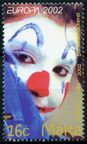 Malta Europa Stamps 2002 MNH Circus Clows Cultures 1v Set