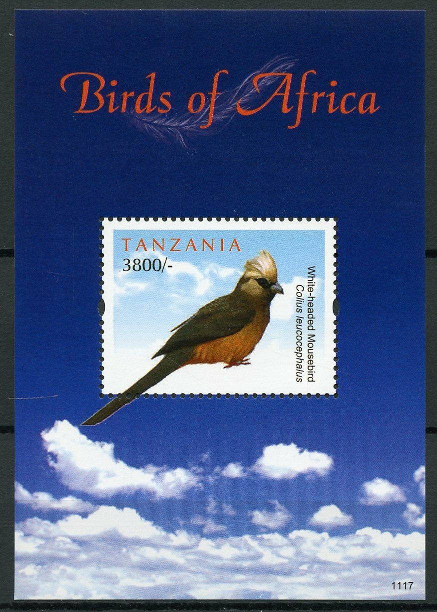 Tanzania 2011 MNH Birds on Stamps Birds of Africa Mousebird 1v S/S II
